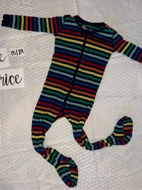 Rainbow Stripe Footed Pajamas - by Primary